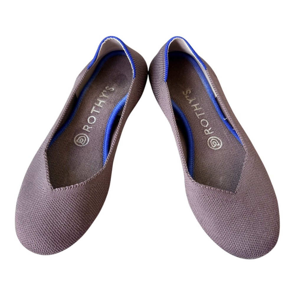 Rothy's Women's Ballet Flats Round Toe Size 7‎ Mink Mauve Brown Knit Slip On